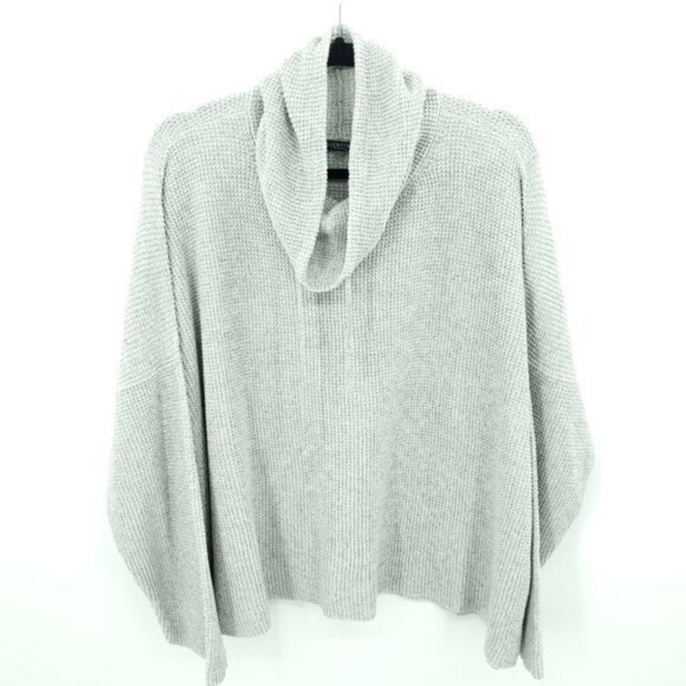 Eileen Fisher Relaxed Fit Chunky Turtleneck Sweater S Gray